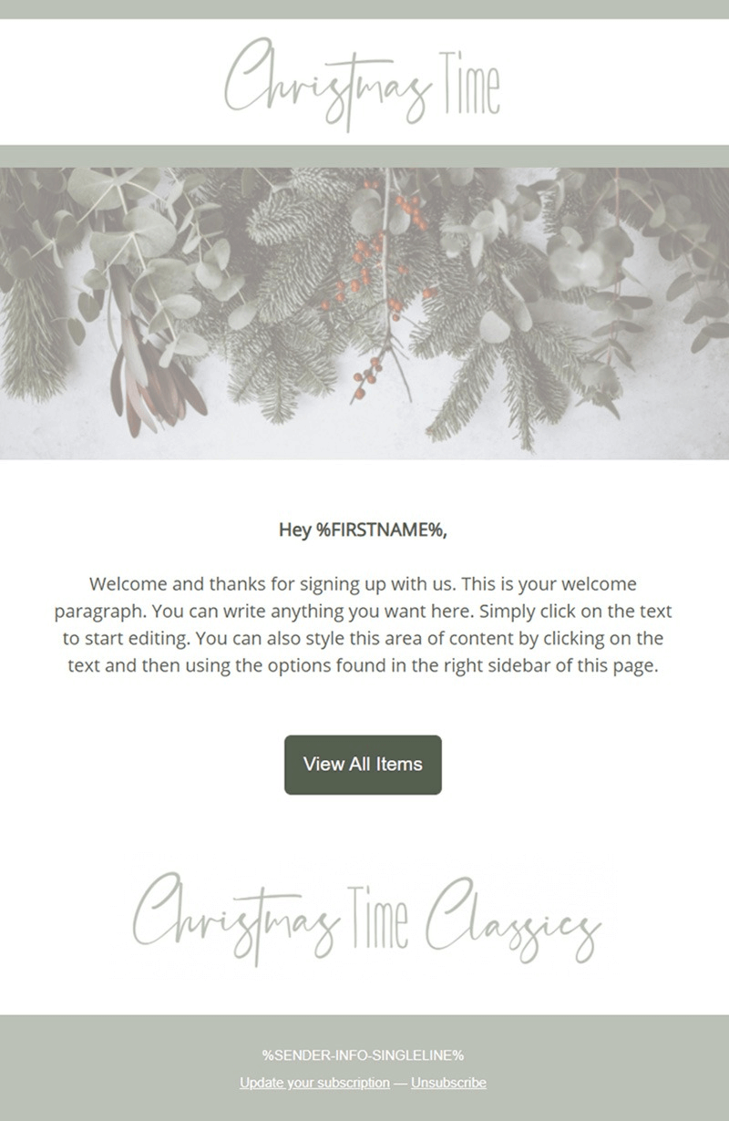 active campaign christmas email template