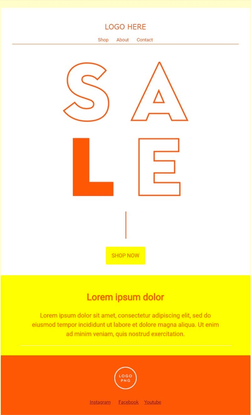 active campaign sale email template