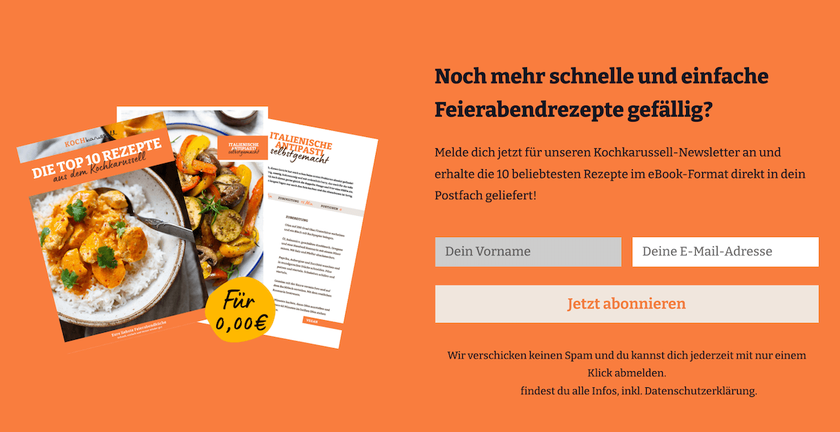 newsletter anmeldung beispiel