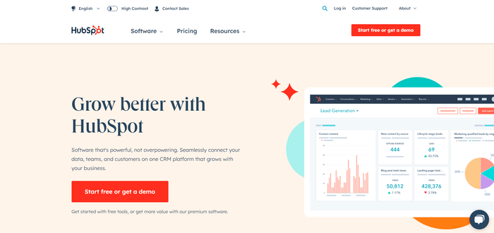 HubSpot homepage
