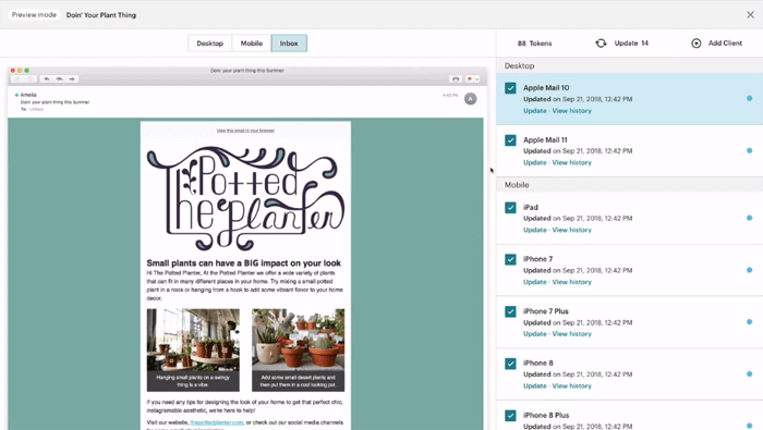 Mailchimp Inbox Preview