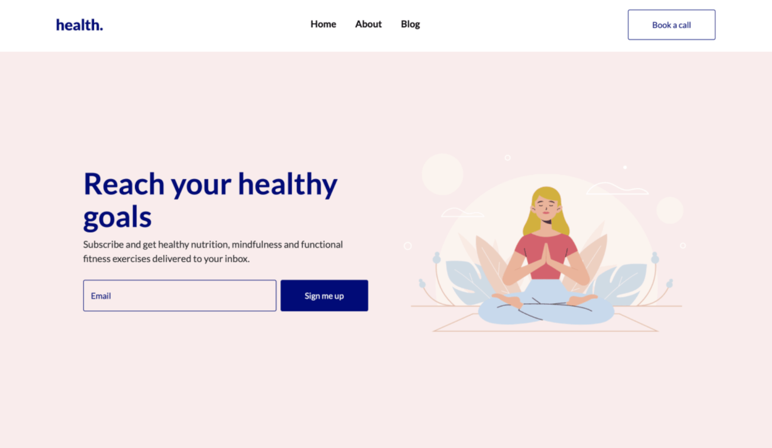 mailerlite website example with signup form