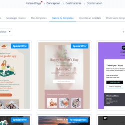 modèles et templates sendinblue