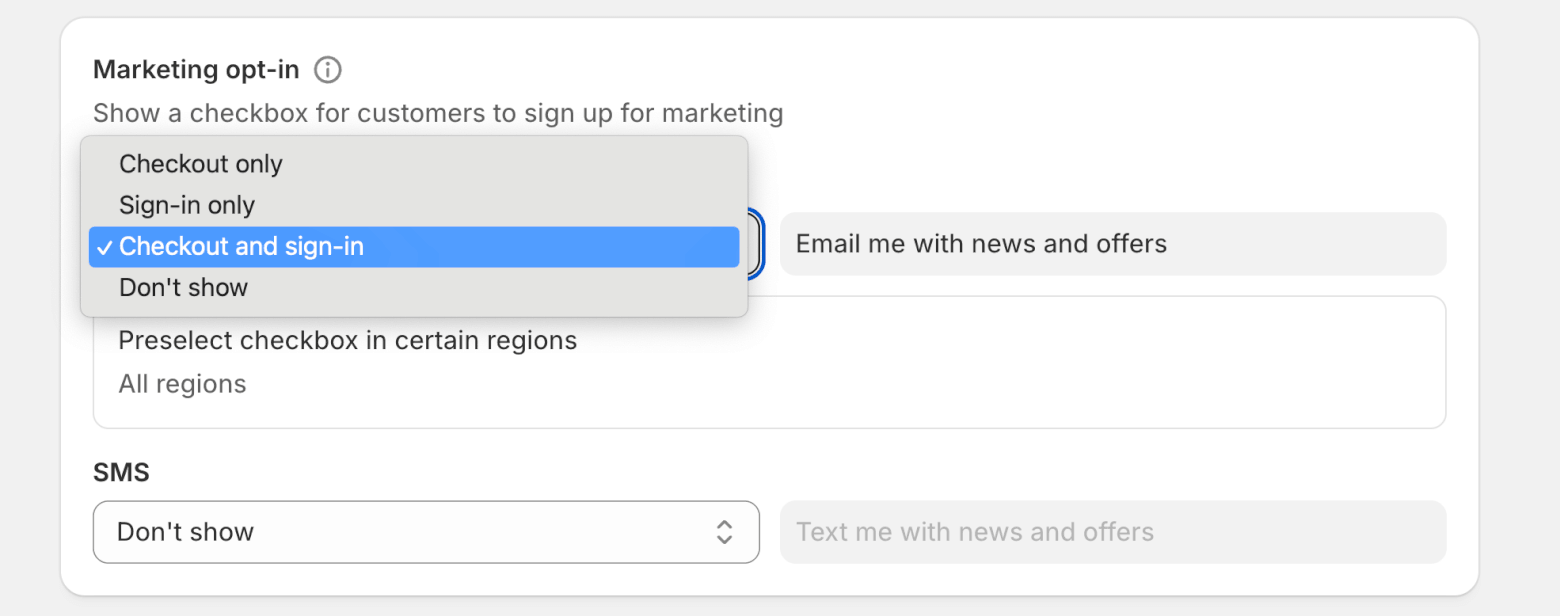 shopify opt in