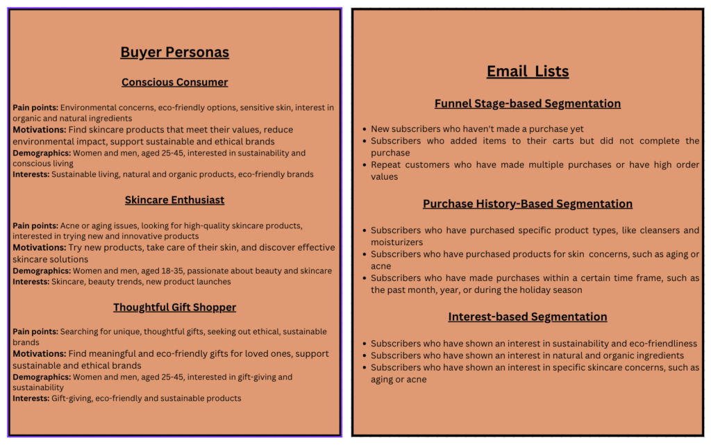 buyer personas and segmentation examples