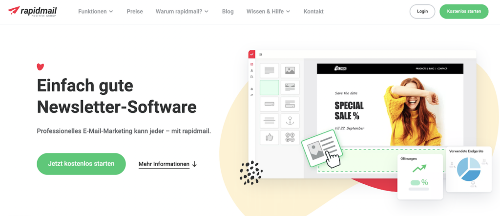 rapidmail homepage