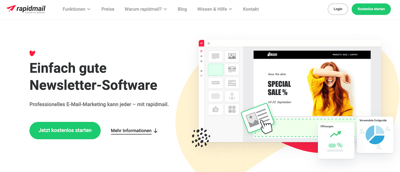 rapidmail homepage