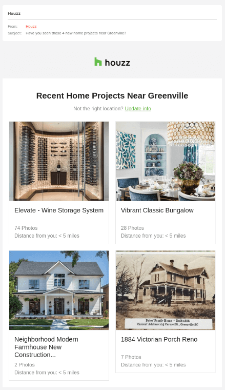 Recommendation email by Greenville