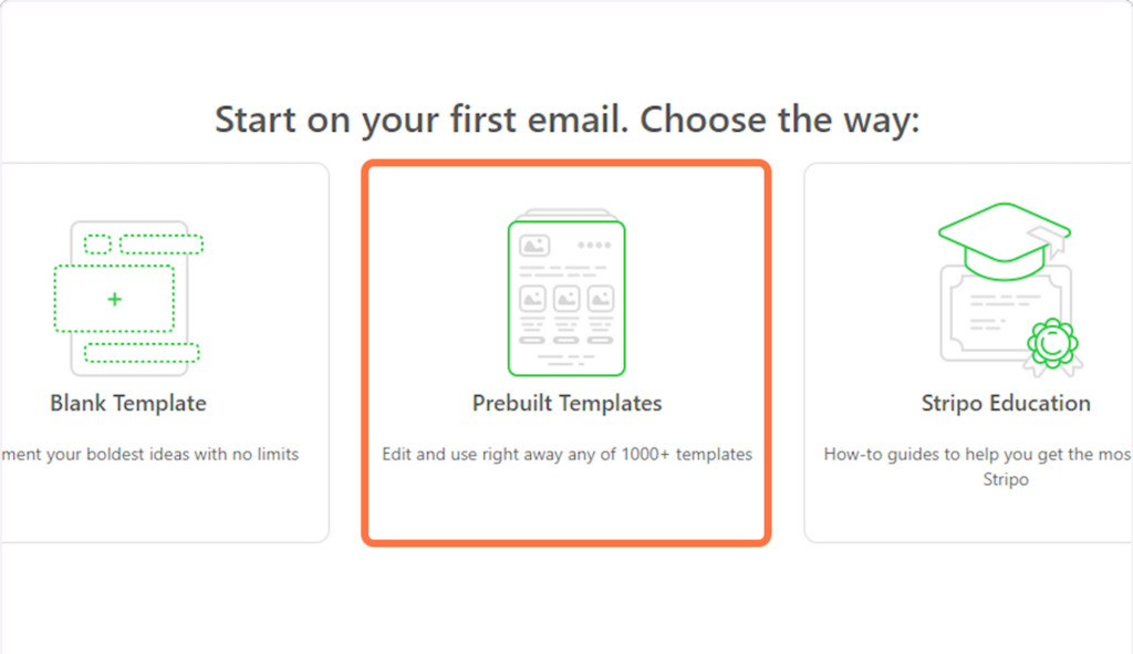 stripo creating an amp email template