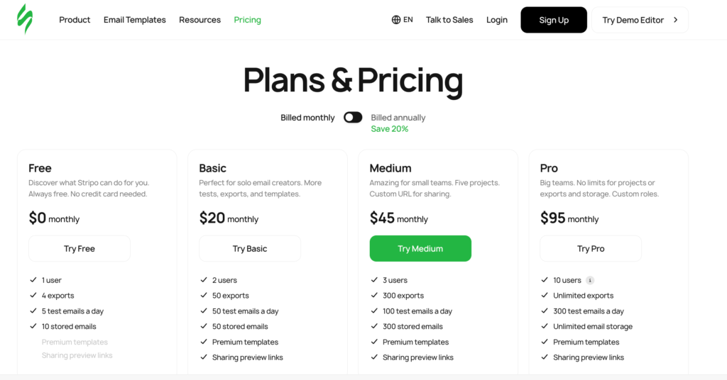 stripo pricing