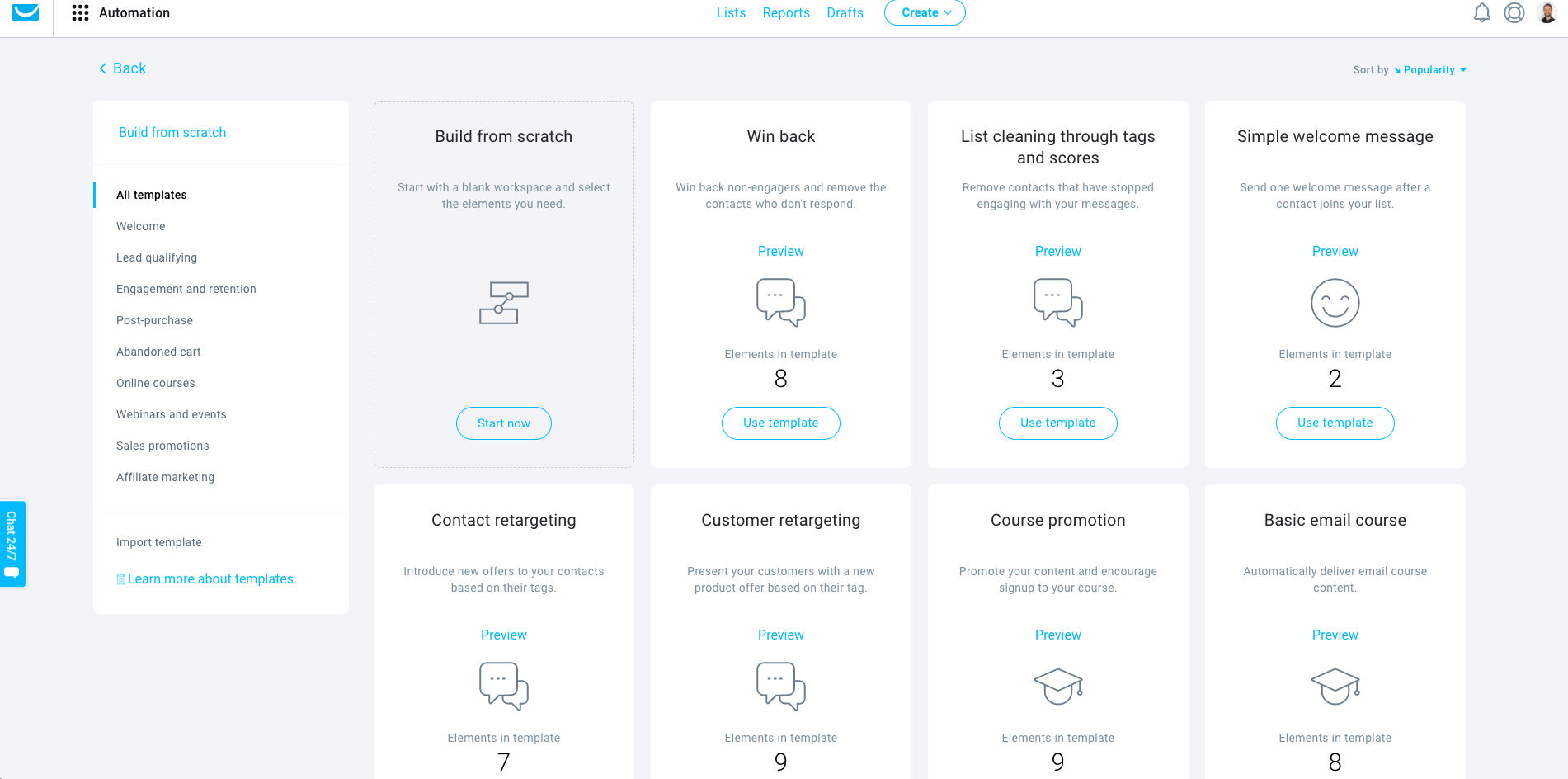 getresponse automations