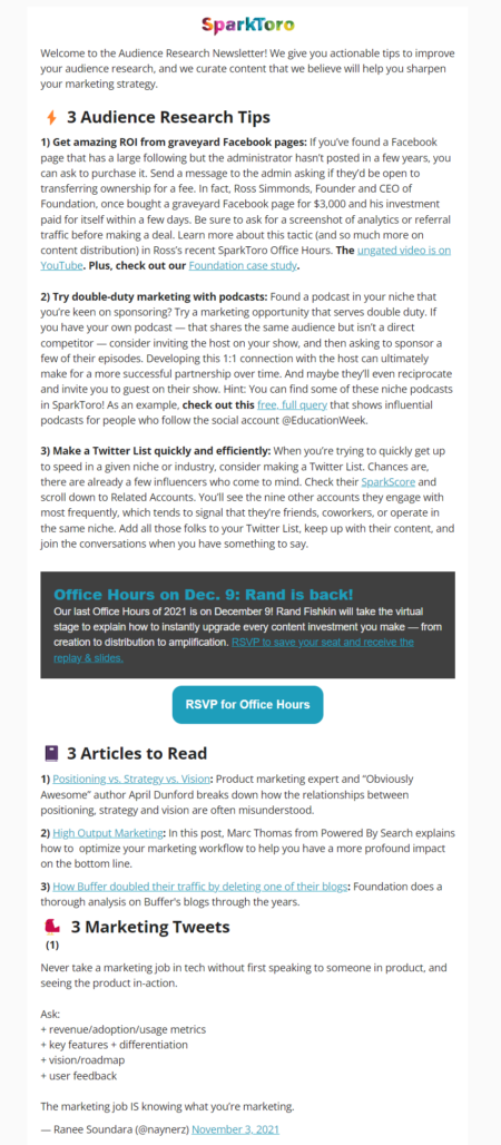 sparktoro newsletter