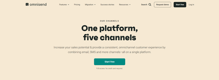 Omnisend omnichannel software