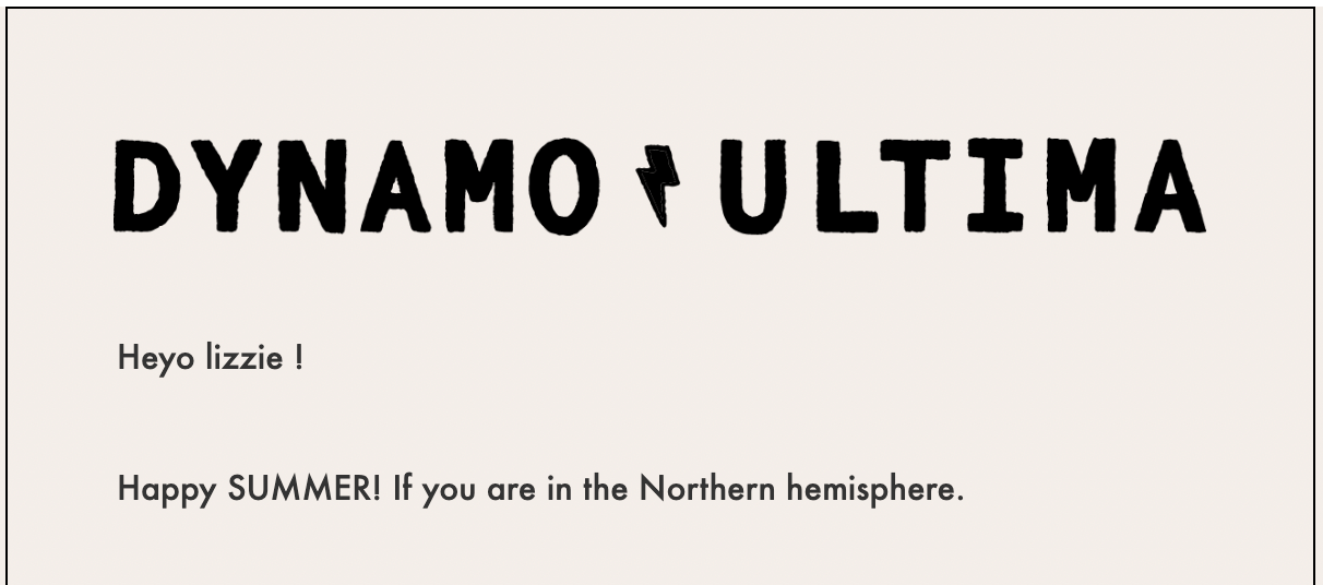 dynamo ultima newsletter