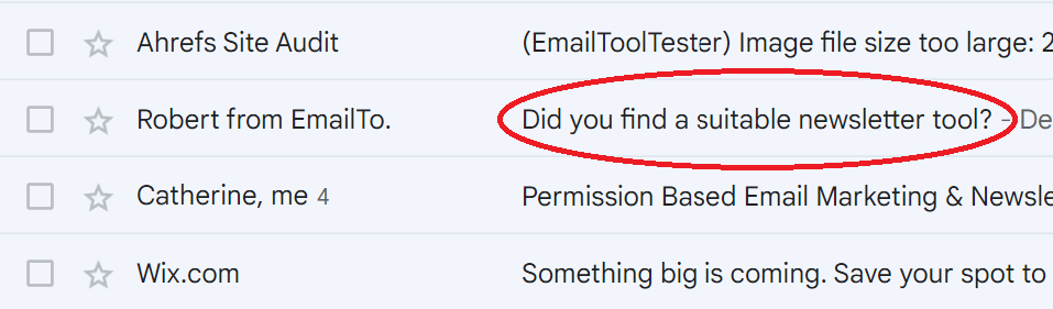 Newsletter Subject Line