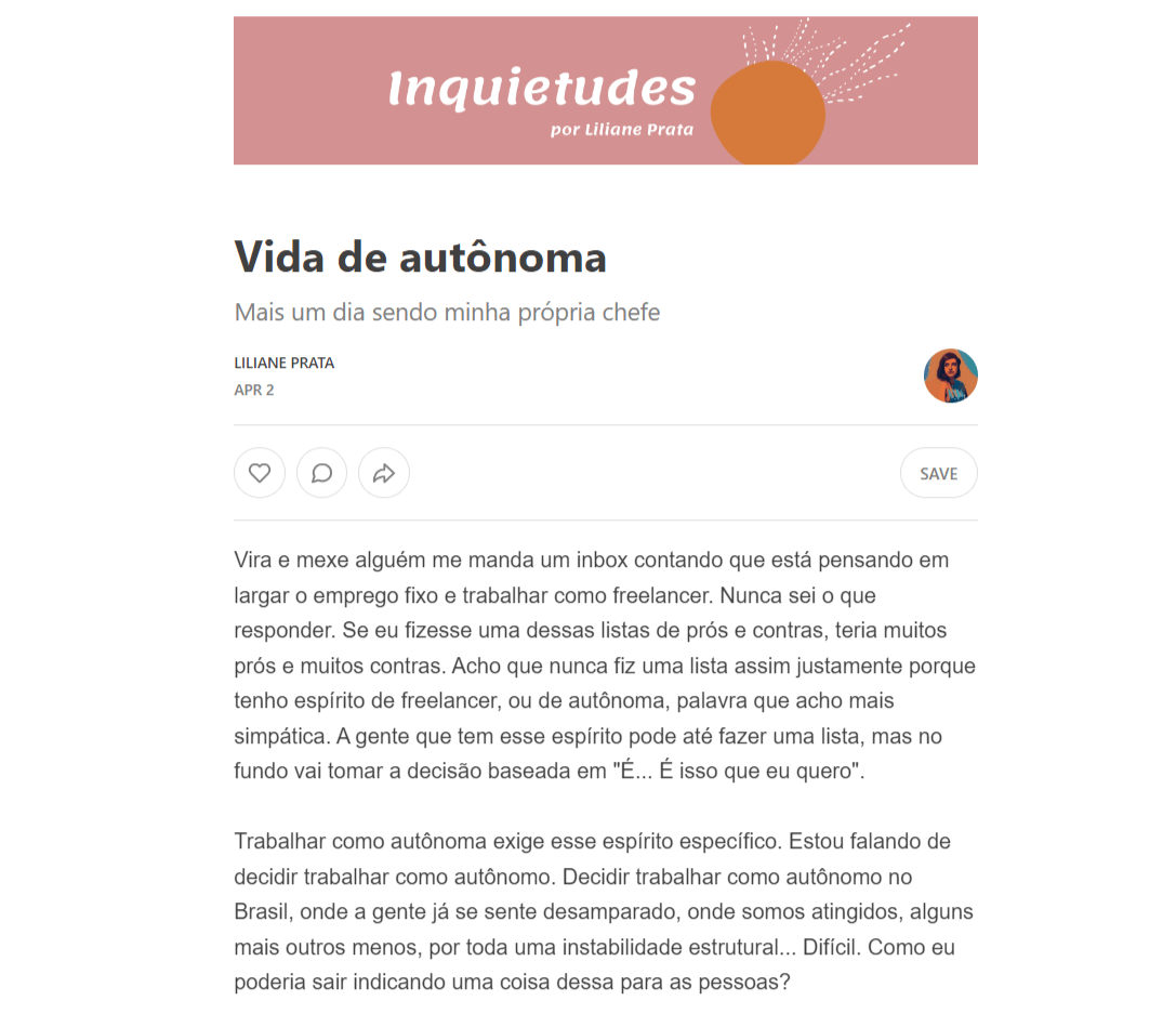exemplo newsletter freelancer