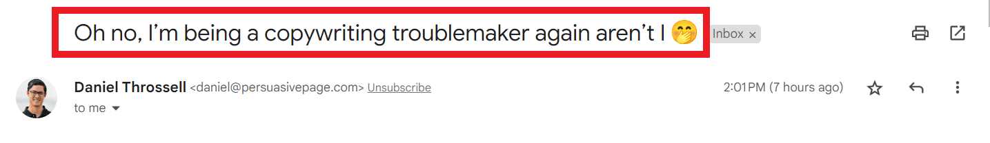 Funny Email Subject Line