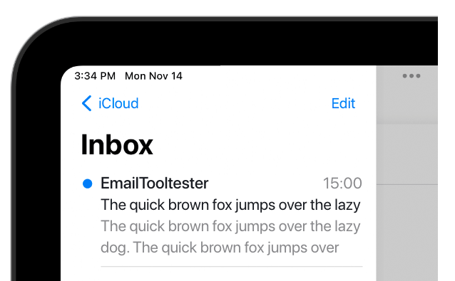 ipad apple mail subject line preview