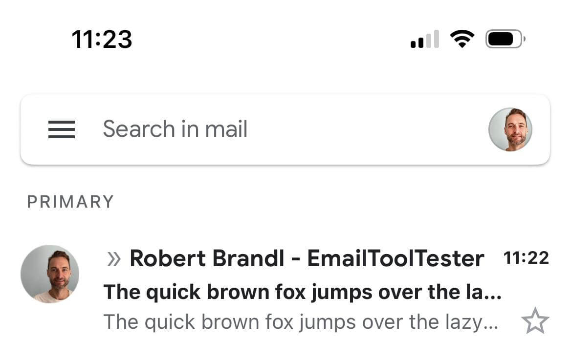 iphone 14 gmail app subject line preview