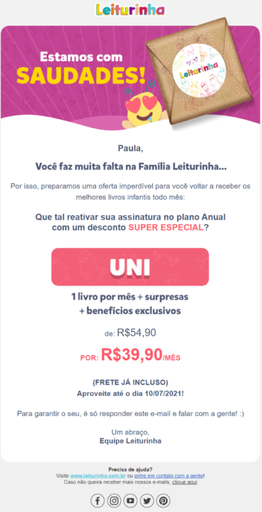 leiturinha newsletter