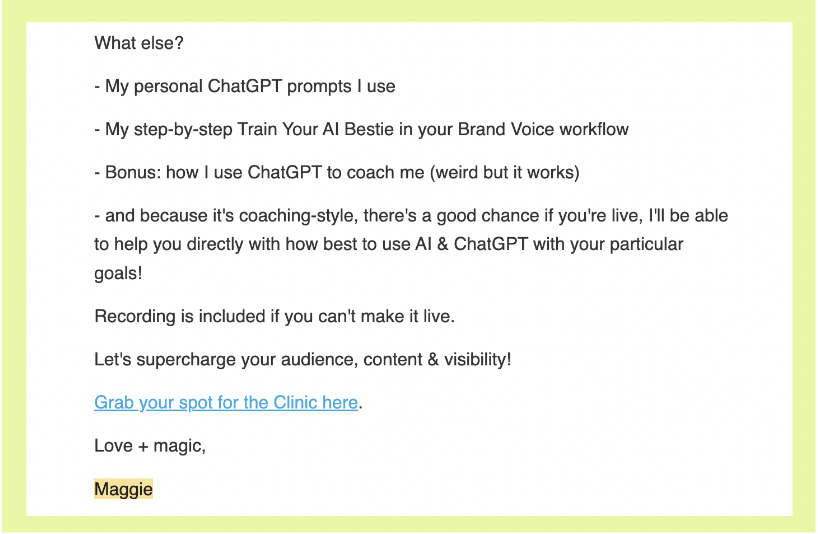 newsletter cta