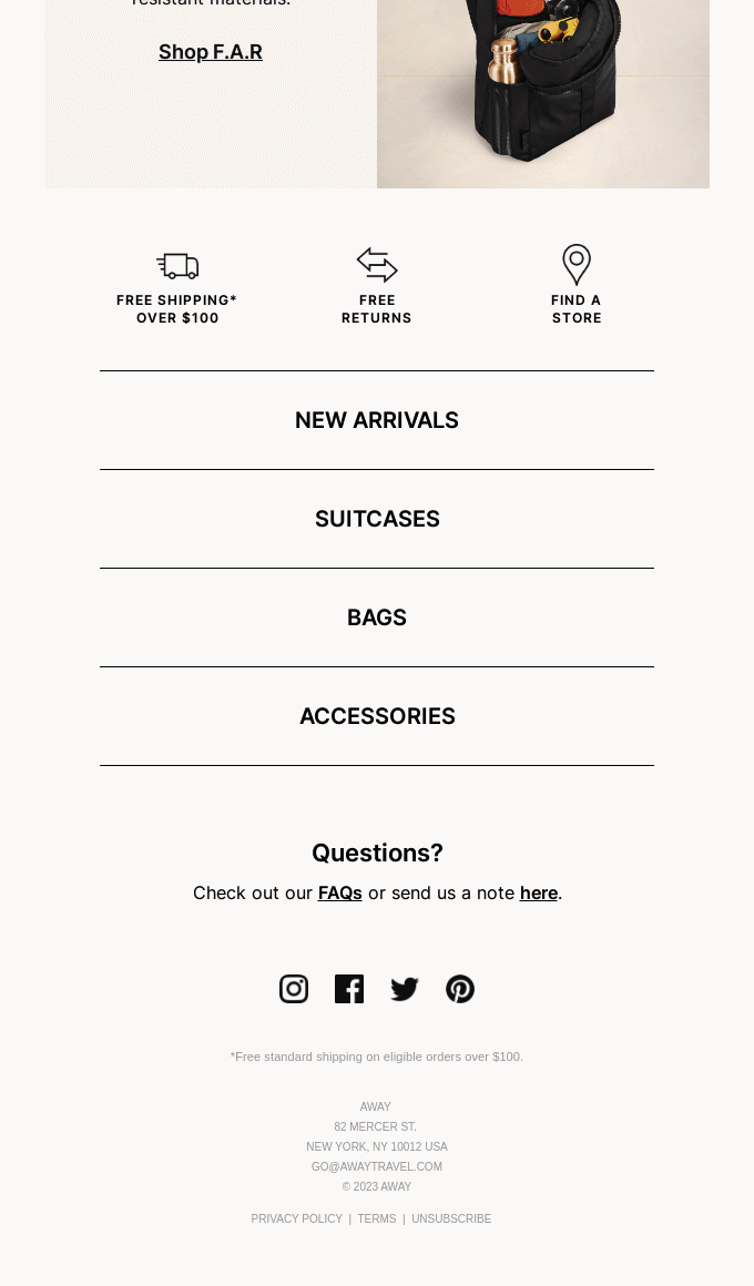 newsletter footer design