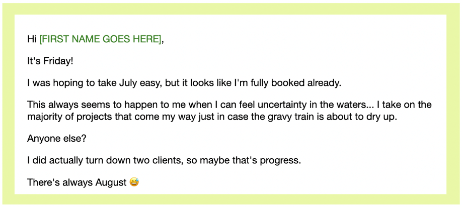 newsletter intro example