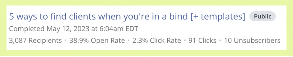 newsletter listicle subject line