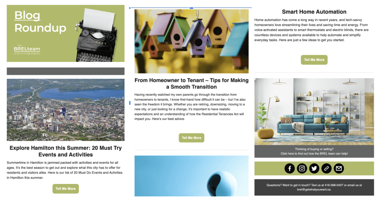 real estate blog email