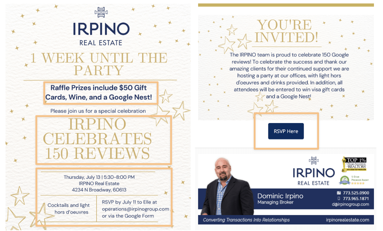 real estate event invite