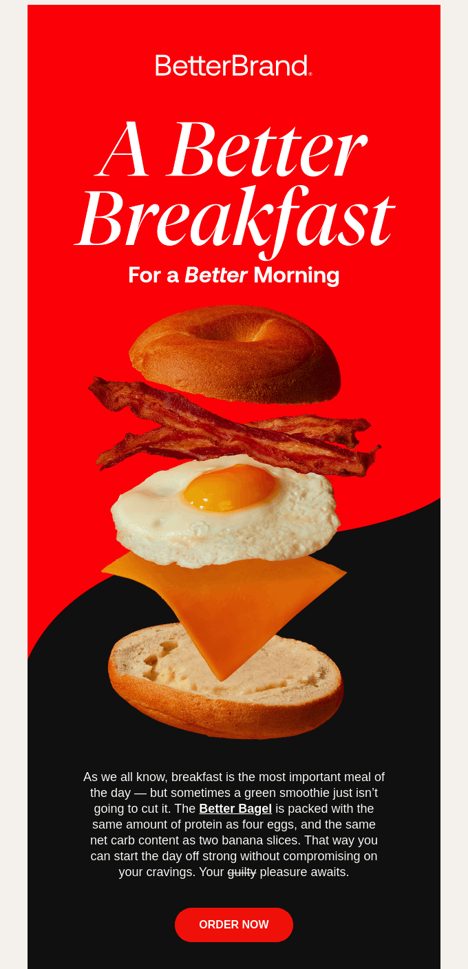 visual hierarchy email design