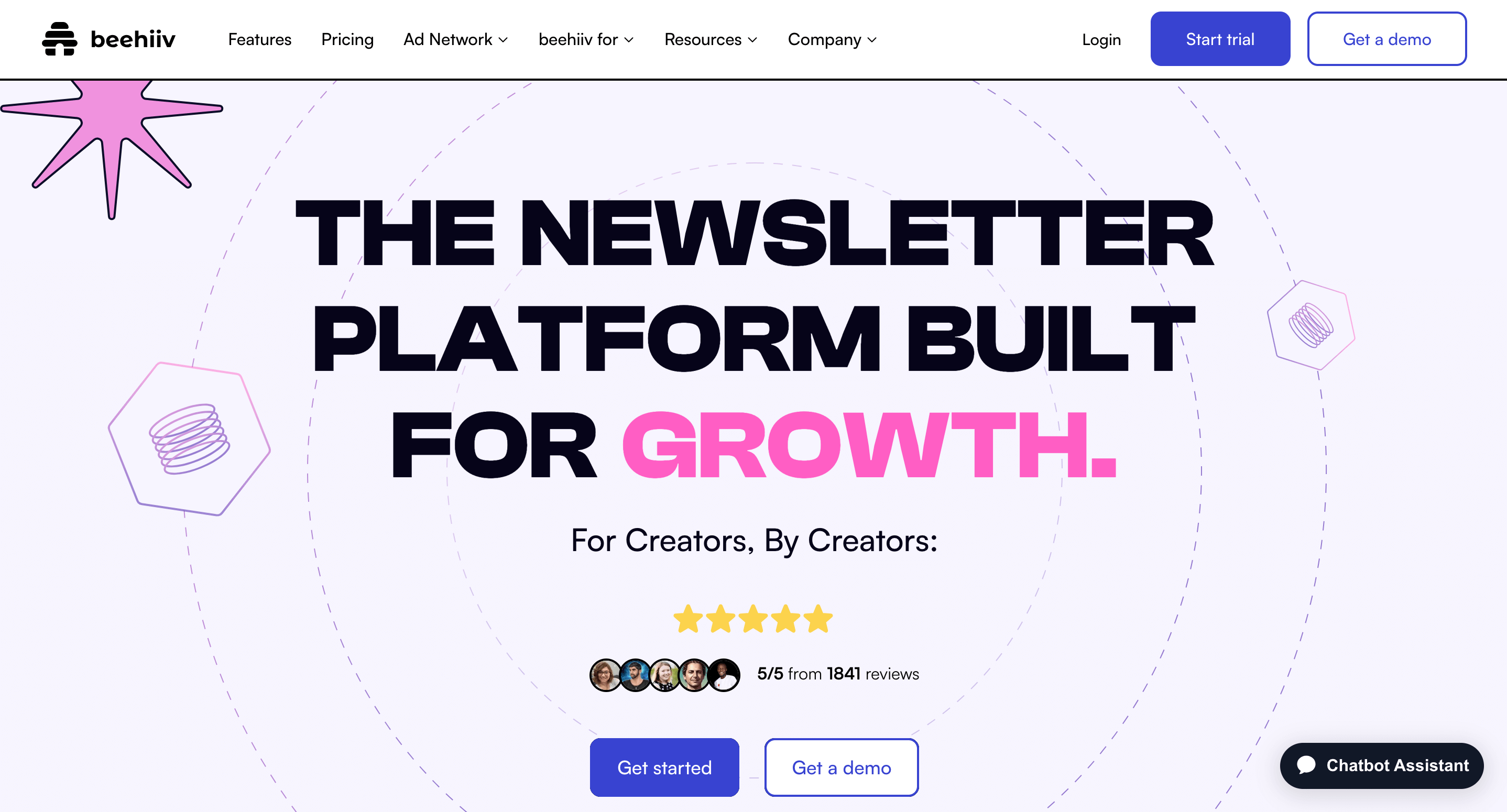 beehiiv homepage