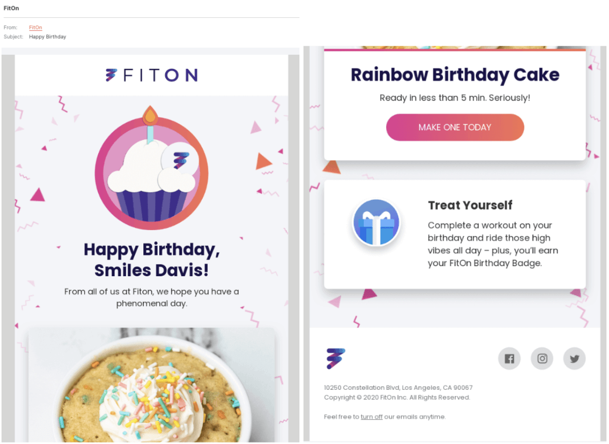 birthday newsletter idea
