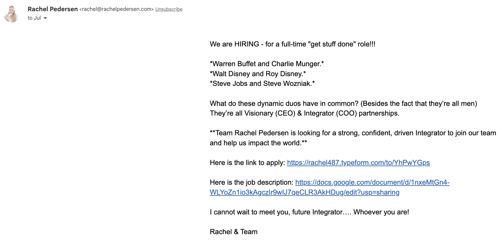 job announcement newsletter