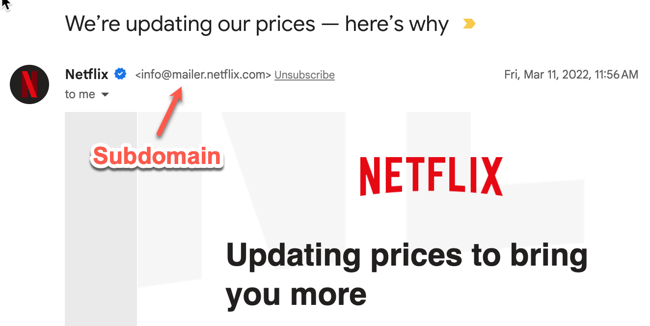 netflix sender email