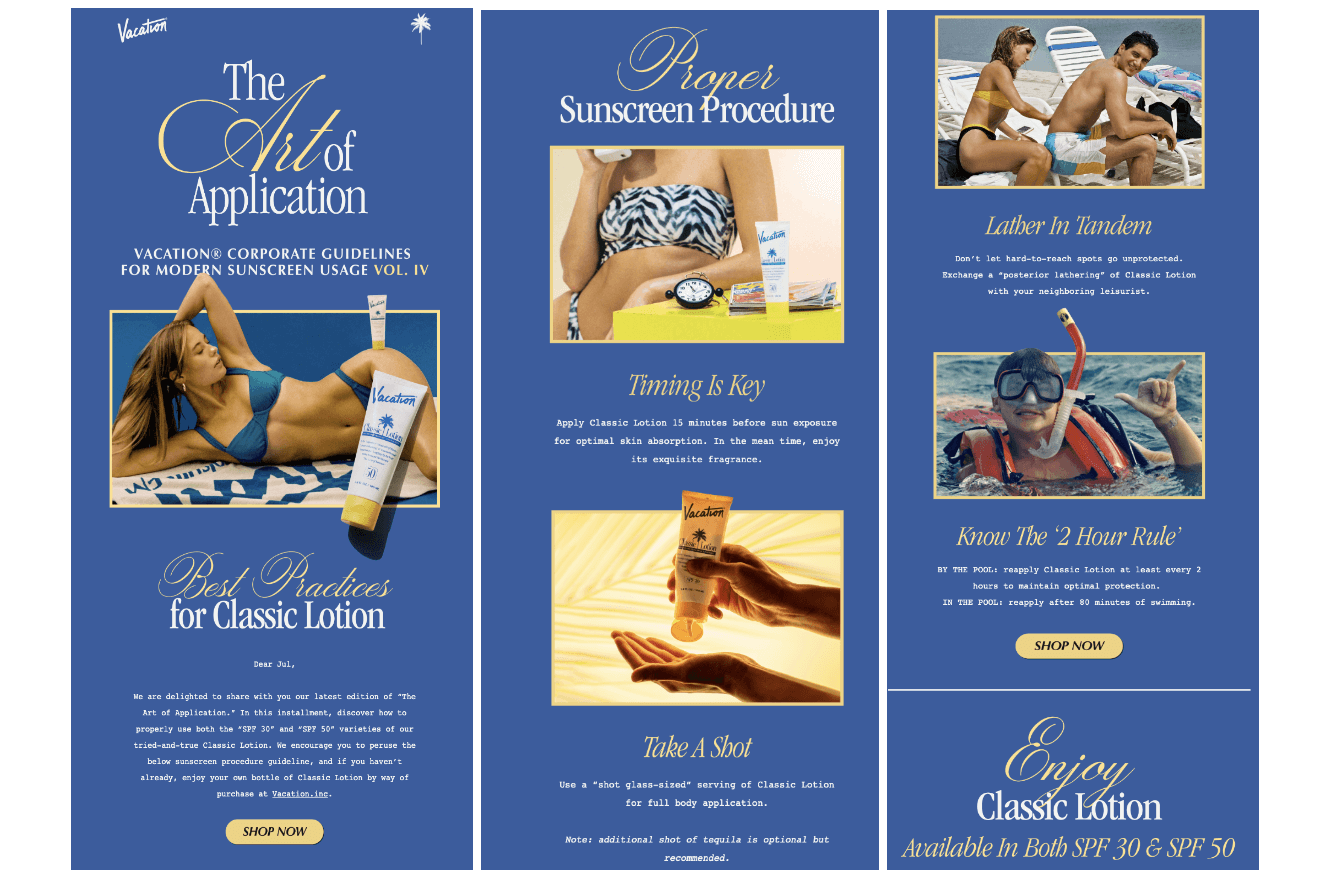 product guide newsletter idea