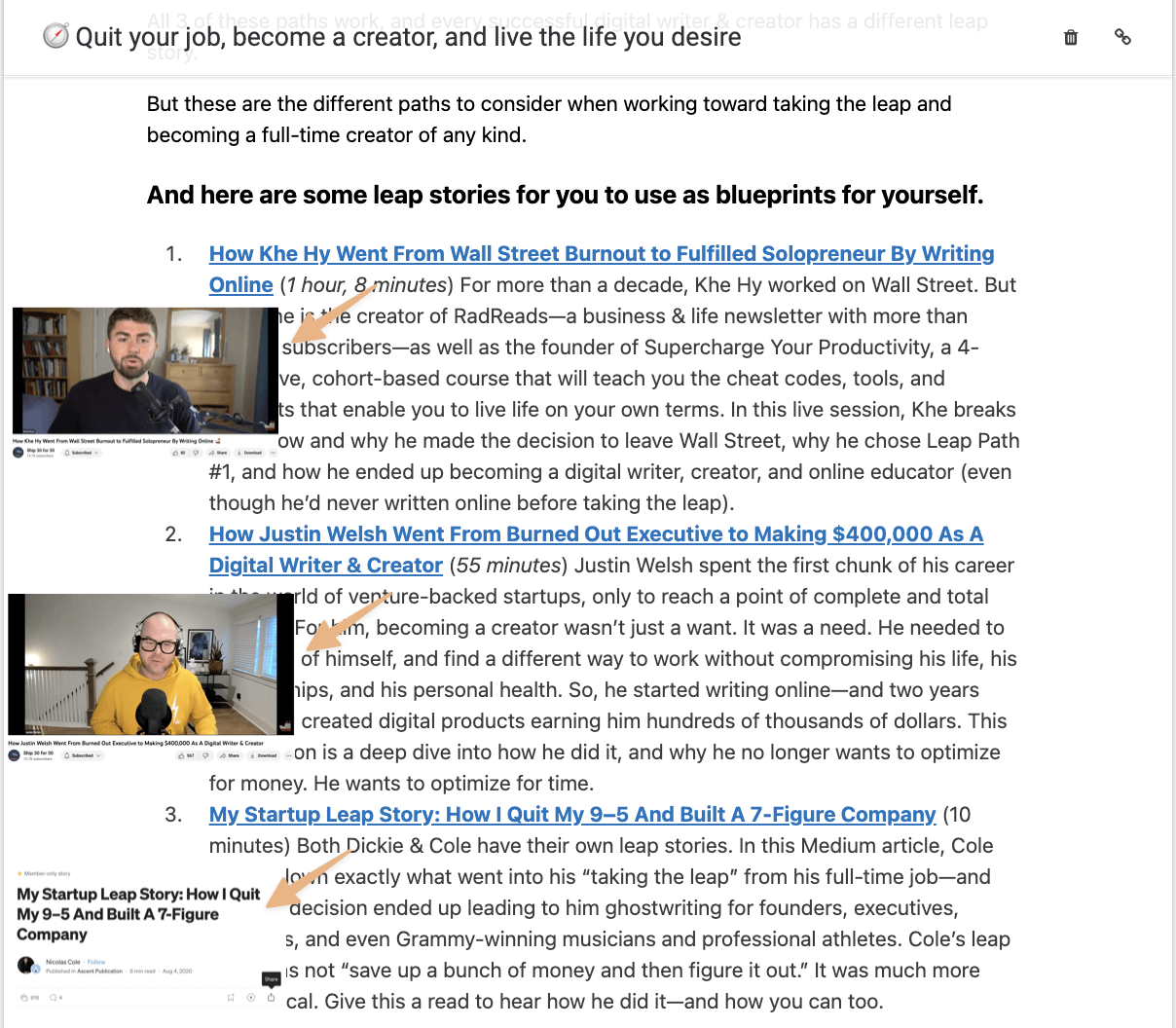 recap newsletter idea