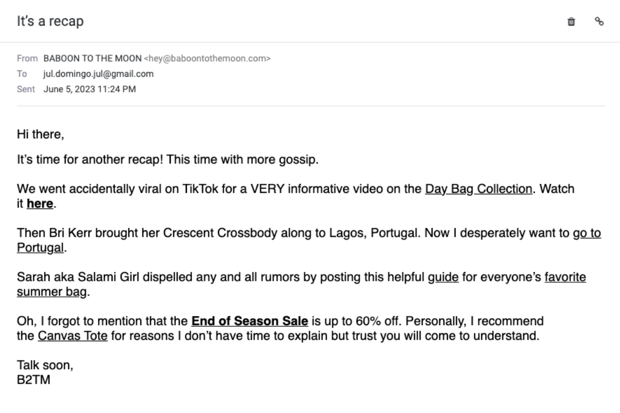 recap newsletter