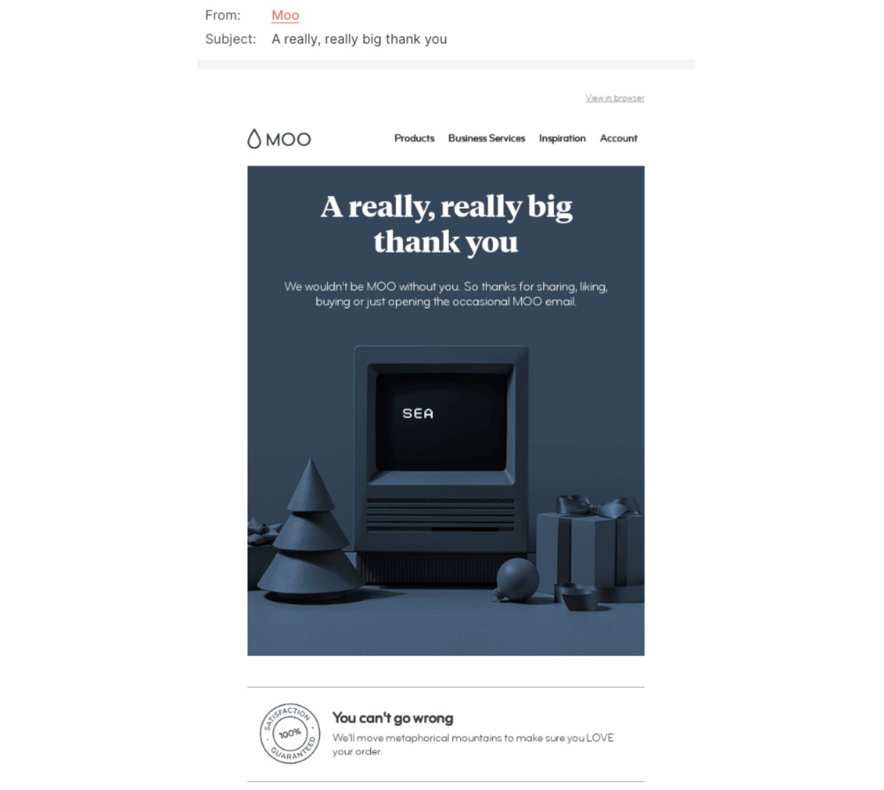 thank you newsletter