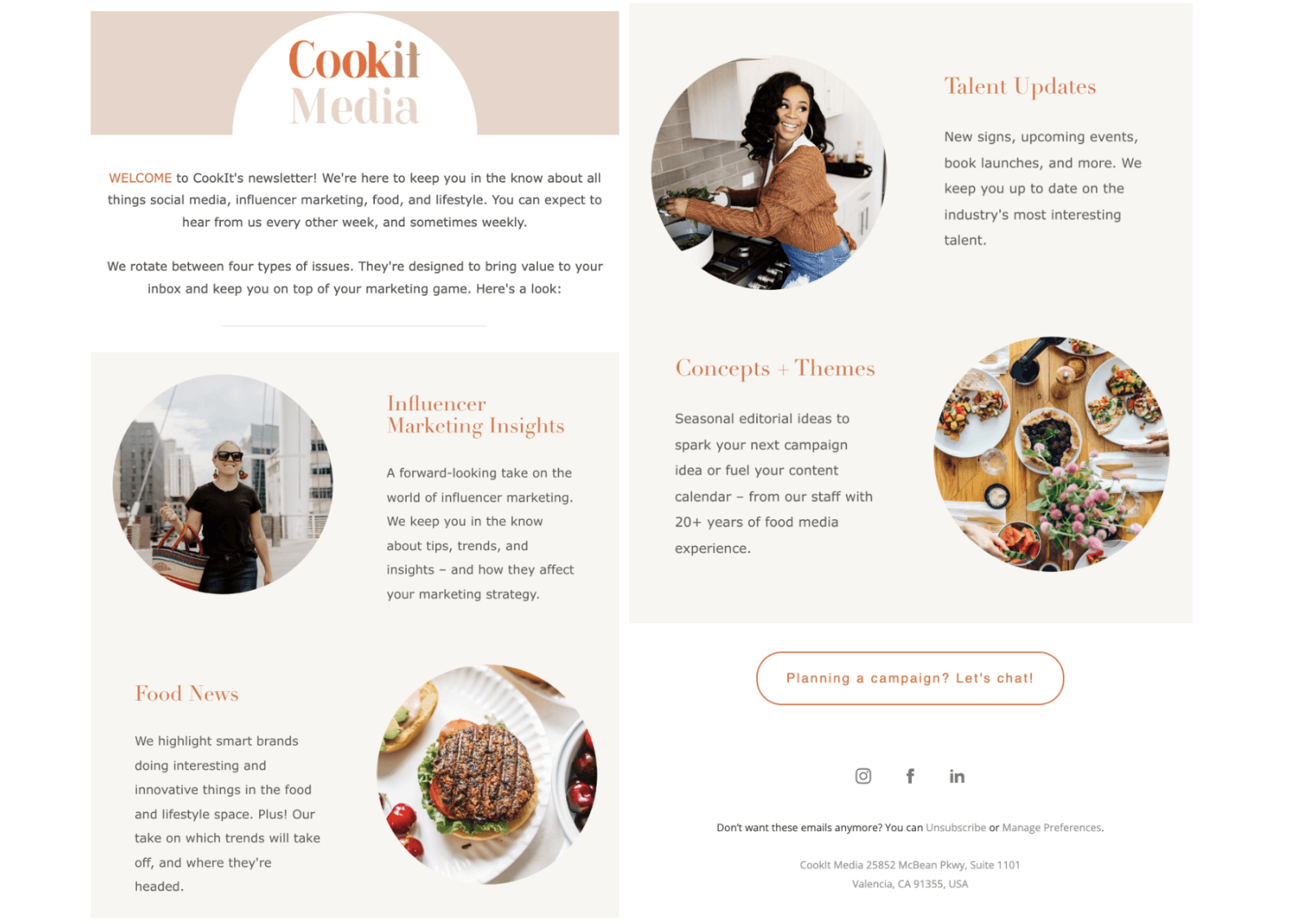welcome newsletter idea