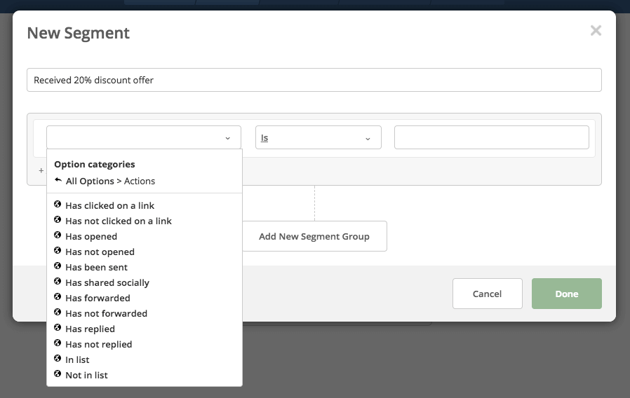 activecampaign segment builder