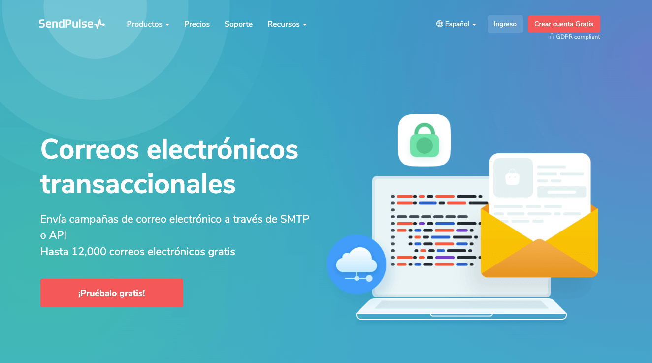 sendpulse homepage