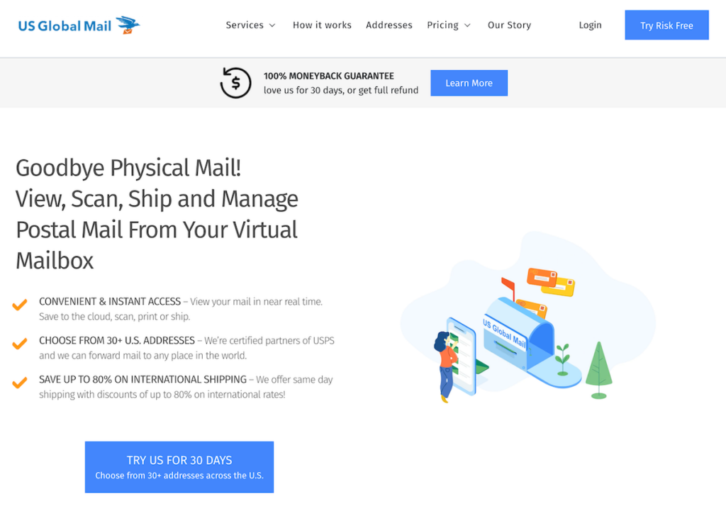 us global mail homepage