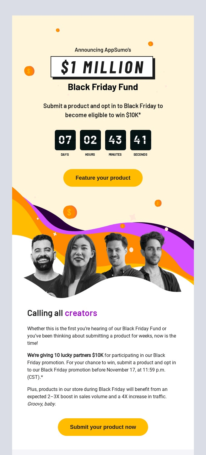 Dynamic countdown email