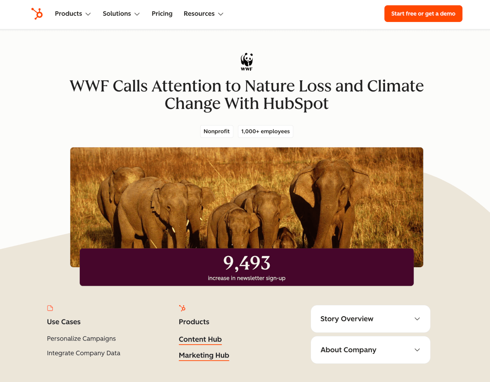 hubspot wwf case study