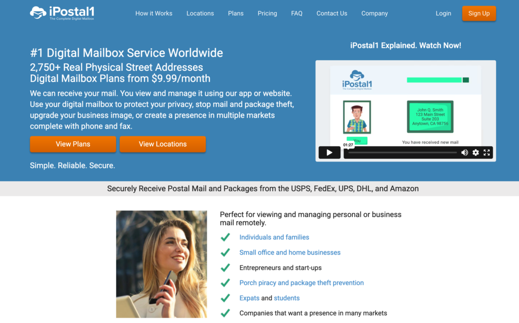 ipostal1 homepage