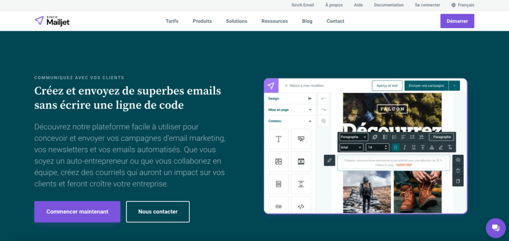 mailjet page