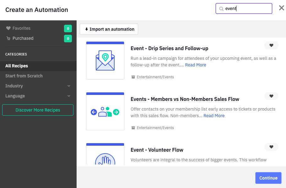 activecampaign event automations