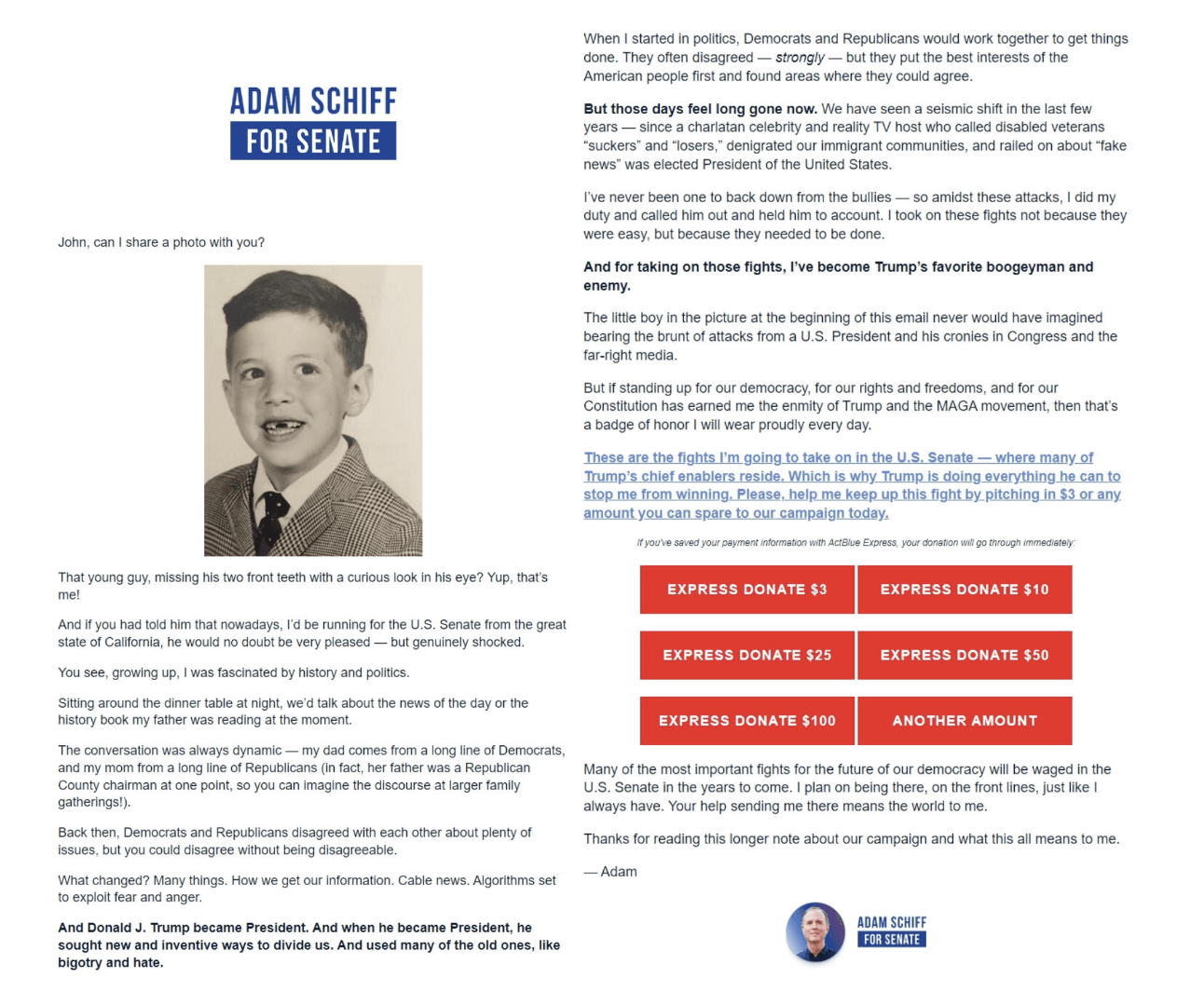candidate story email