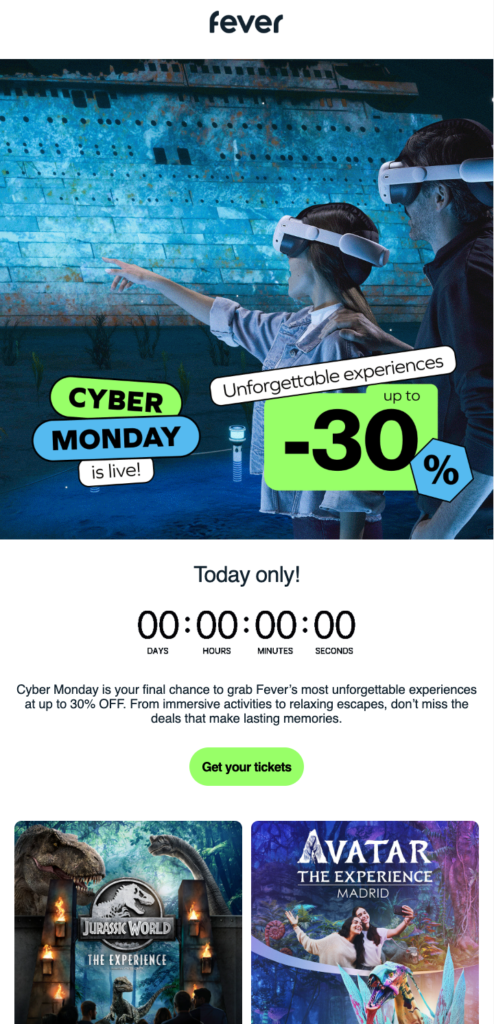 fever black friday email